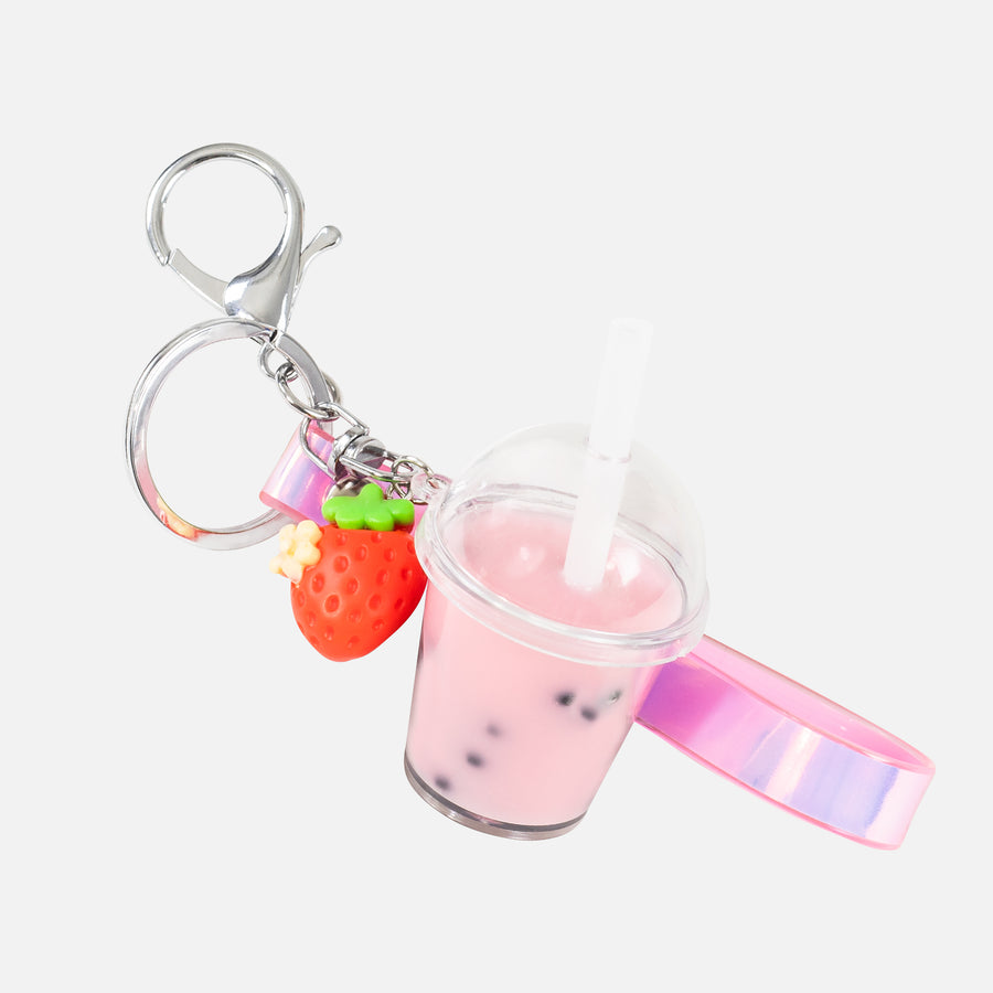 Bag Charm Kit - Strawberry Bubble Tea