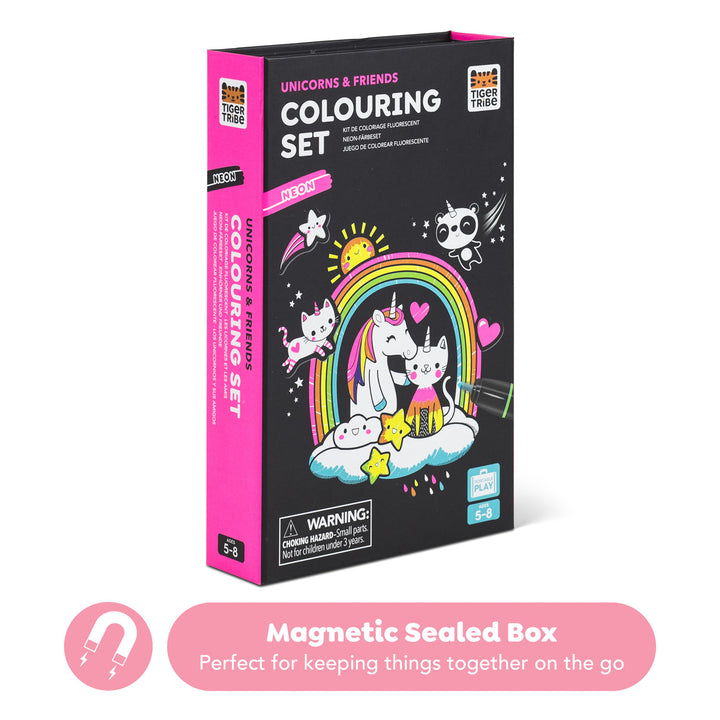 Neon Colouring Set - Unicorns & Friends