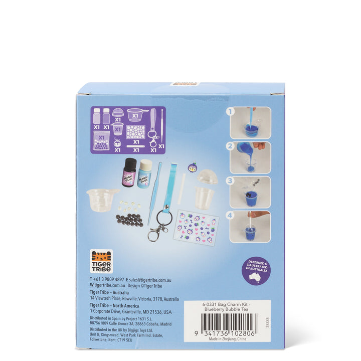 Bag Charm Kit - Blueberry Bubble Tea