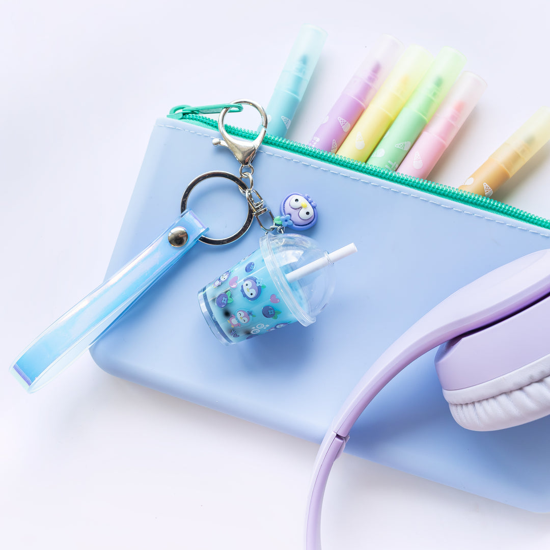Bag Charm Kit - Blueberry Bubble Tea