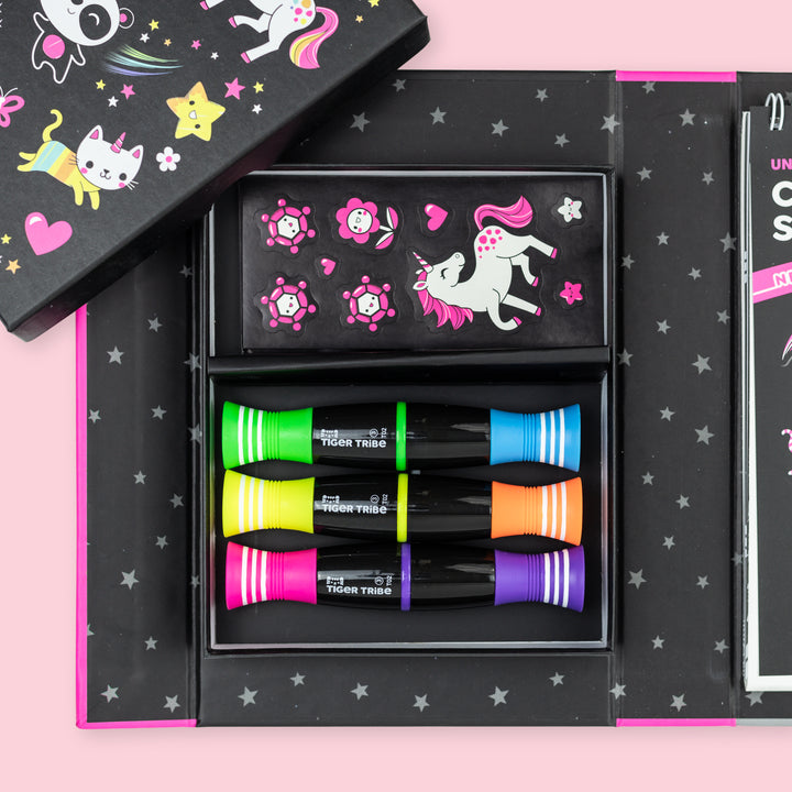 Neon Colouring Set - Unicorns and Friends