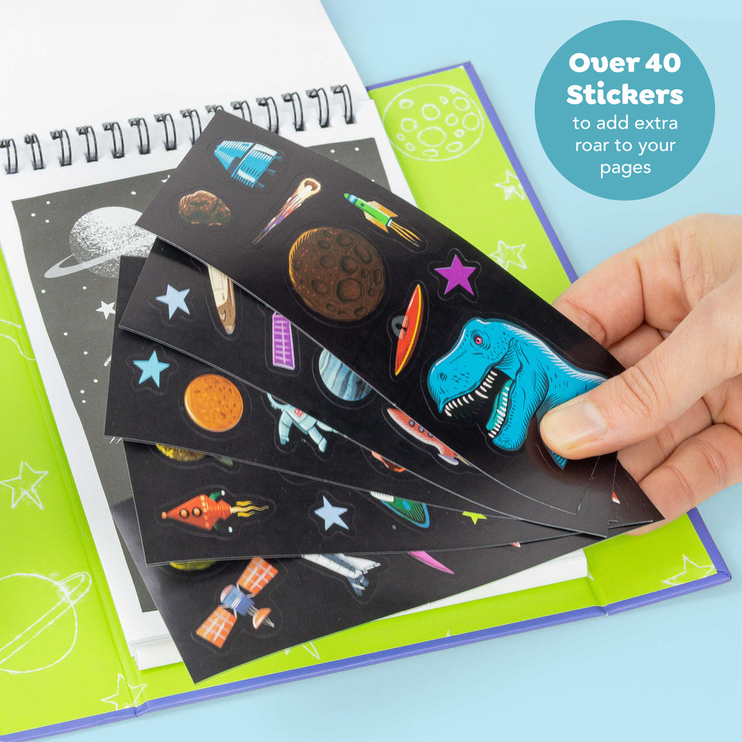 Colouring Set - Dinos in Space