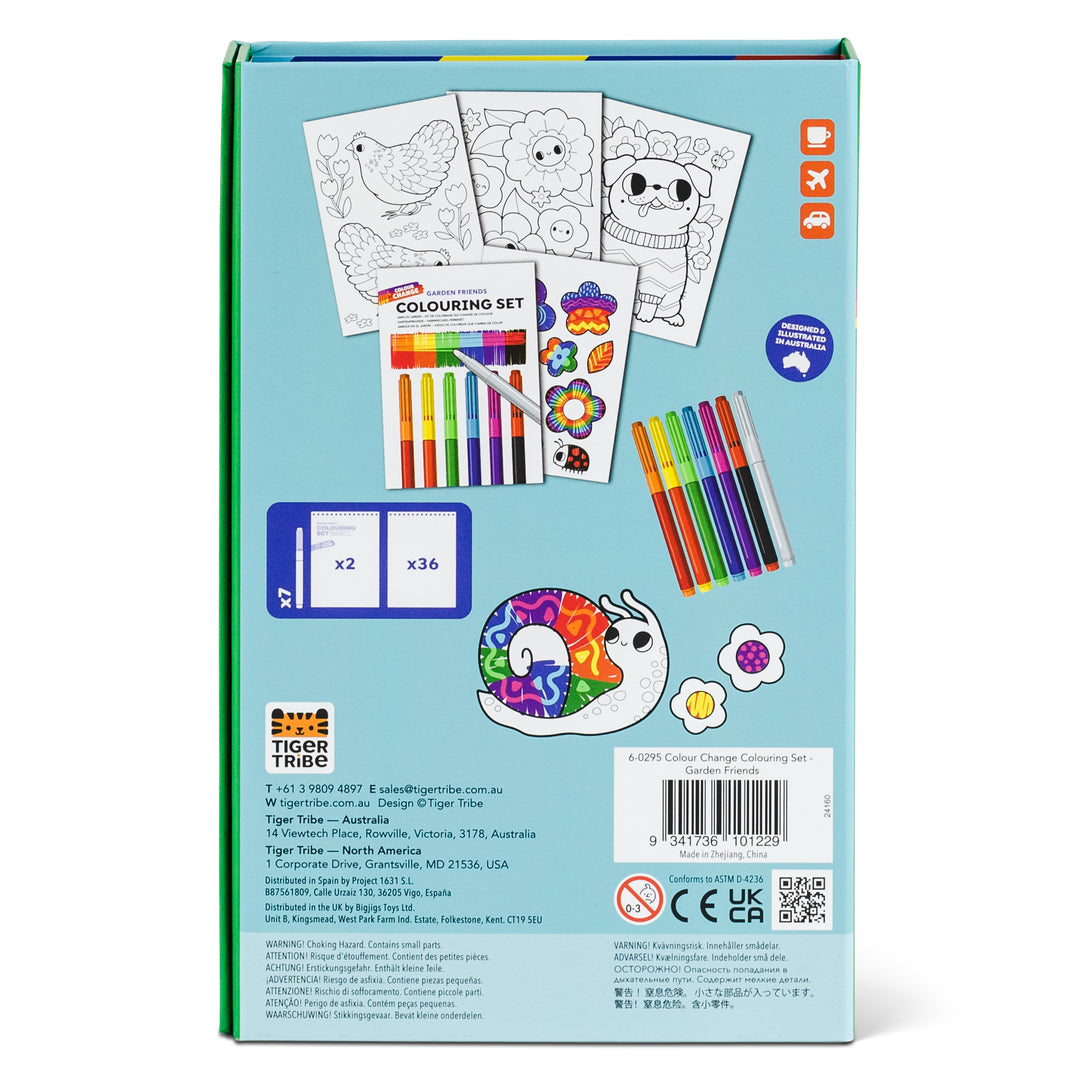 Colour Change Colouring Set - Garden Friends