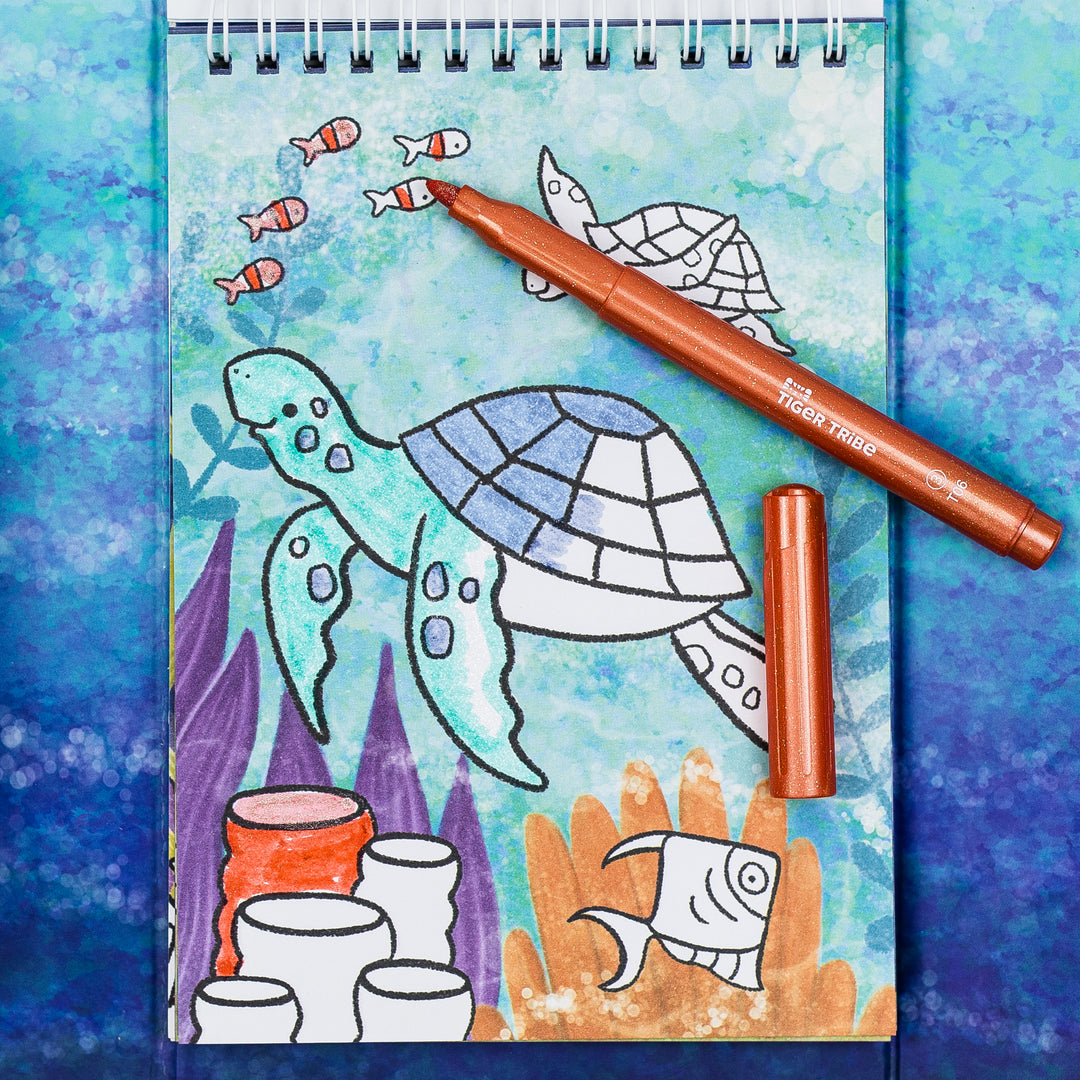 Shimmer Colouring Set - Sea Life