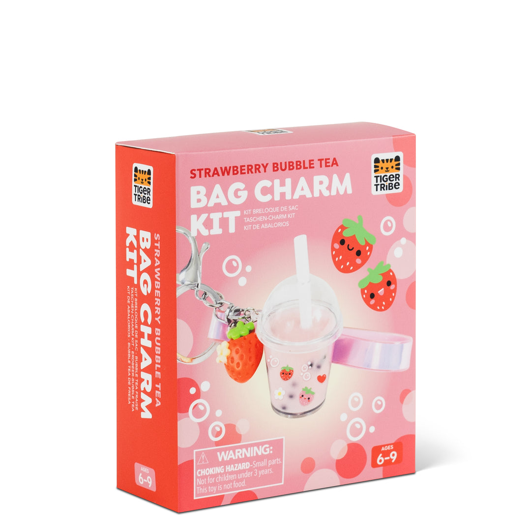 Bag Charm Kit - Strawberry Bubble Tea