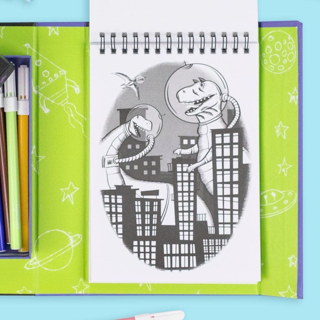 Colouring Set - Dinos in Space