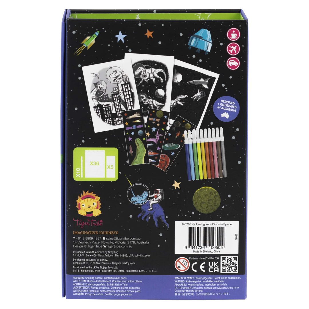 Colouring Set - Dinos in Space