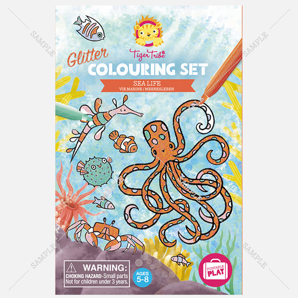 Glitter Colouring Set - Sea Life