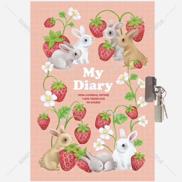 Lockable Diary - Berry Bunny