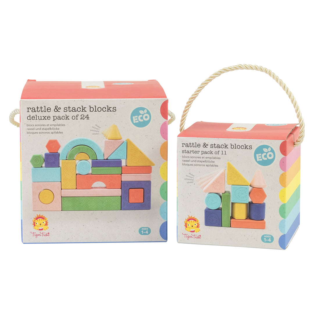 Rattle & Stack Blocks - Deluxe Pack Of 24