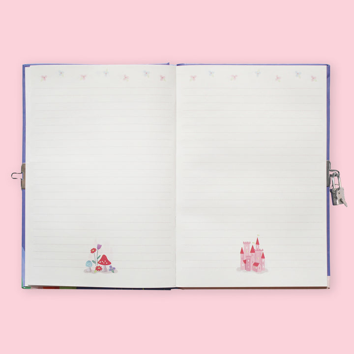 Lockable Diary - Unicorn Rainbows