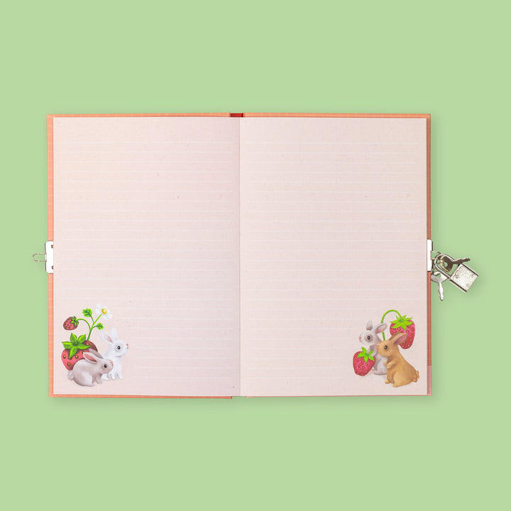 Lockable Diary - Berry Bunny