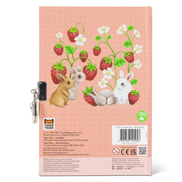 Lockable Diary - Berry Bunny