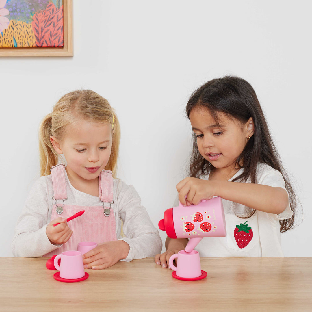 Silicone Tea Set - Strawberry Patch