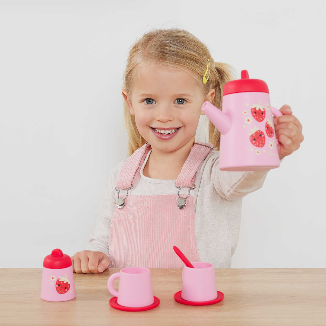 Silicone Tea Set - Strawberry Patch