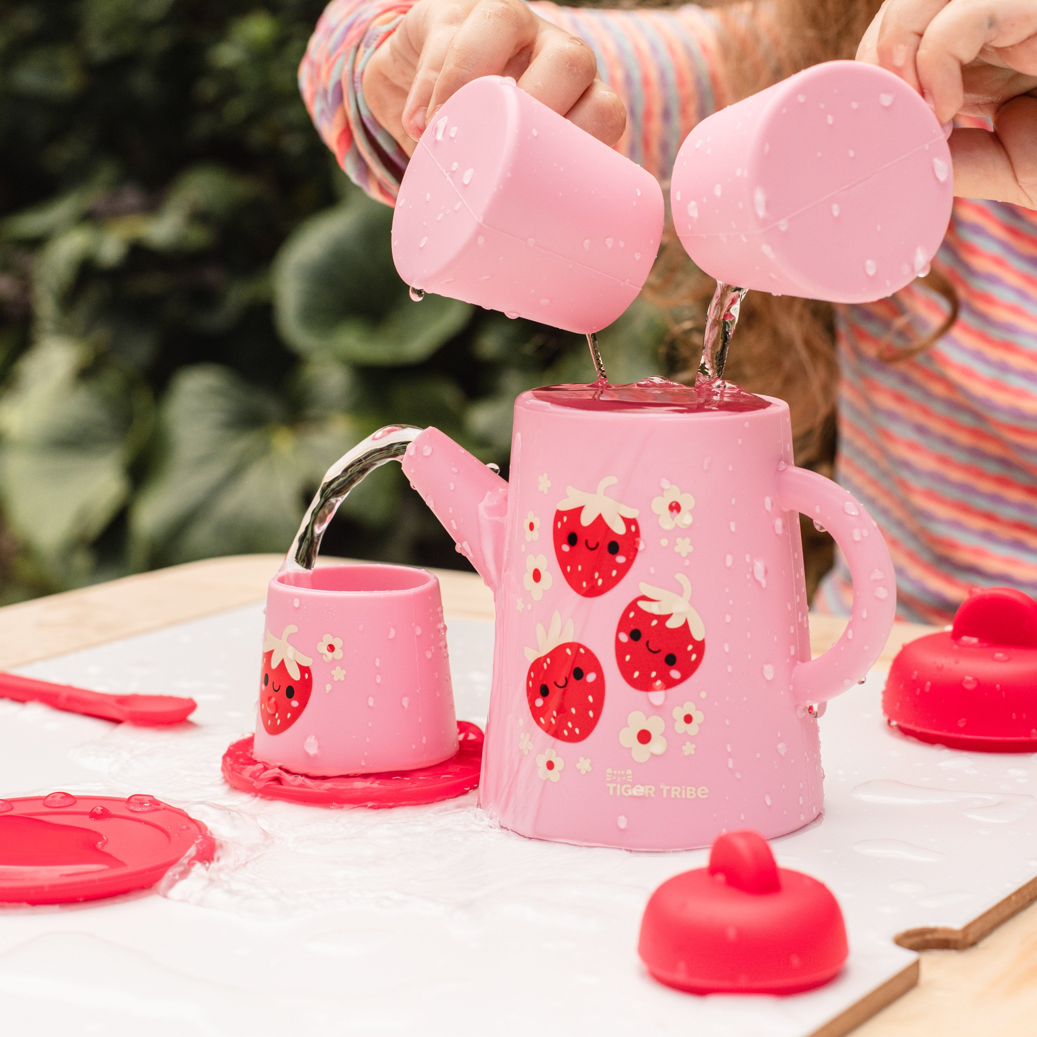 Silicone Tea Set - Strawberry Patch – Tiger Tribe