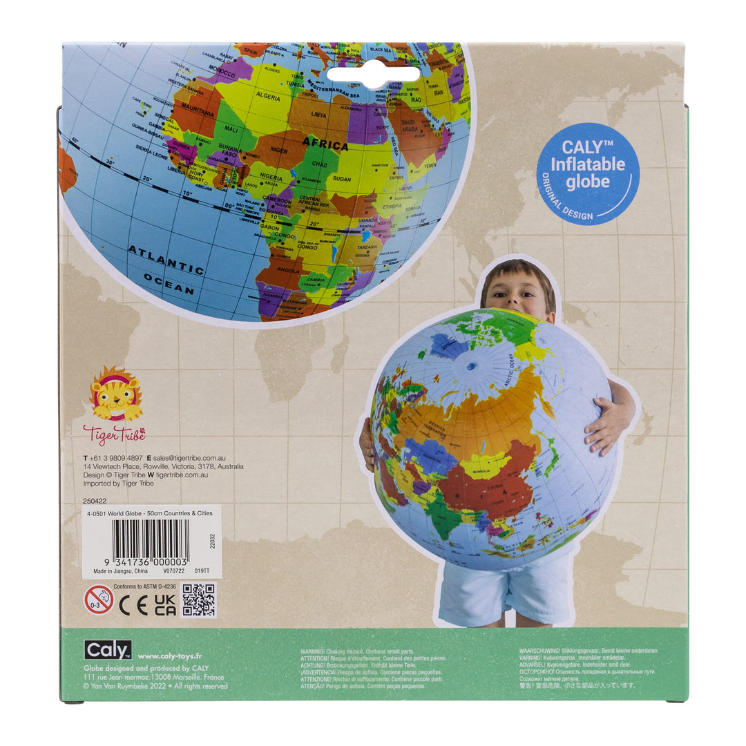 World Globe - Countries & Cities - 50cm