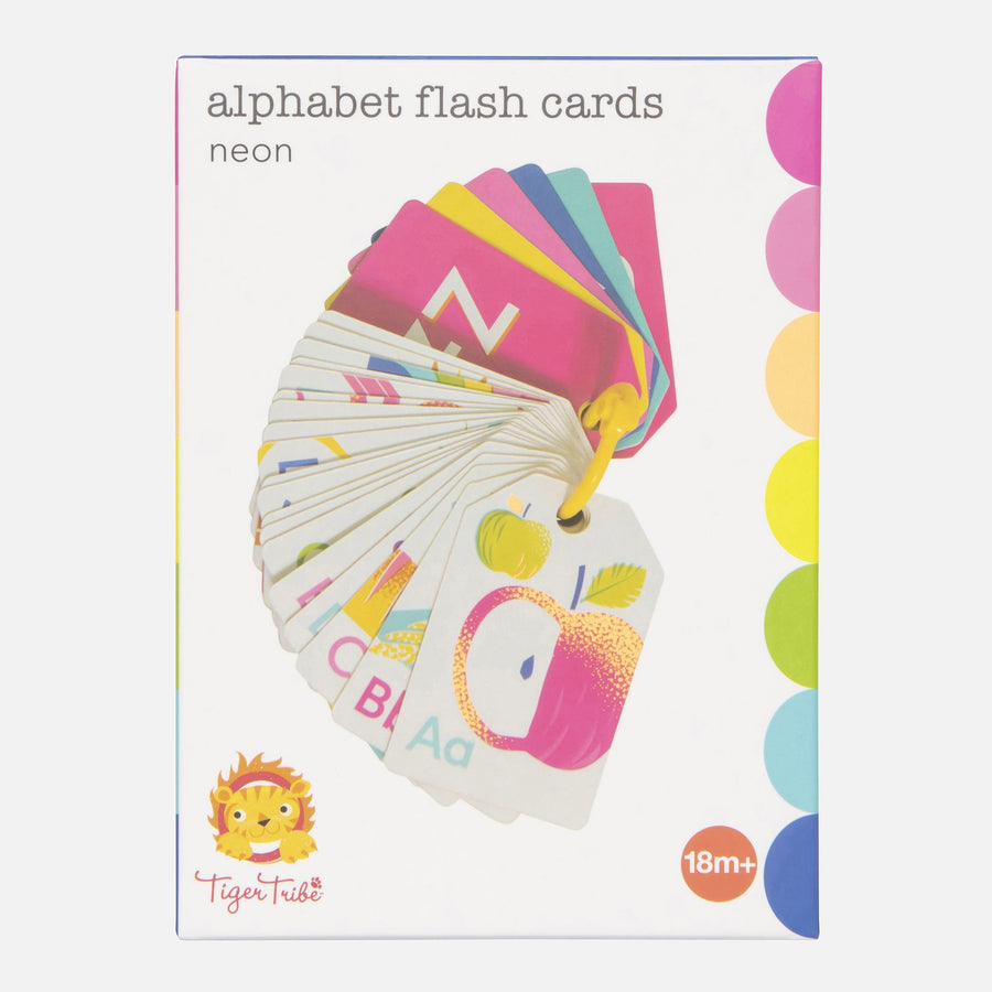 Alphabet Flash Cards - Neon