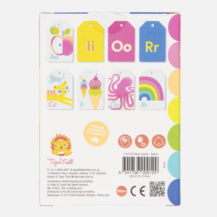 Alphabet Flash Cards - Neon