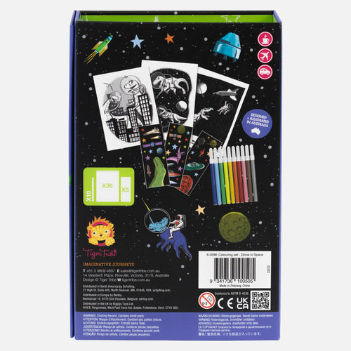 Colouring Set - Dinos in Space