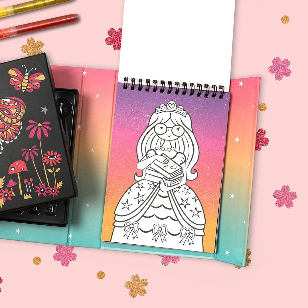 Glitter Colouring Set - Night Garden