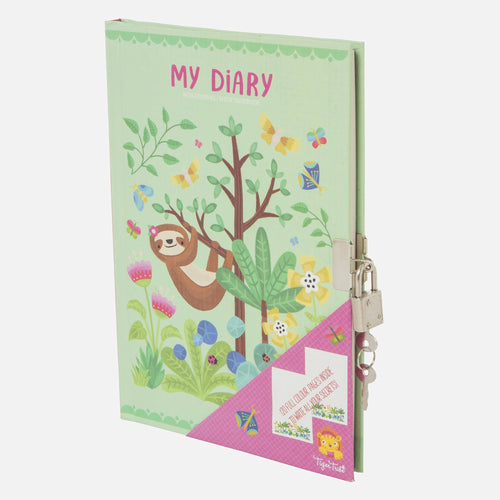 Lockable Diary - Tropical Sloth