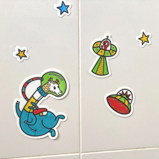 Movable Wall Art- Space Animals